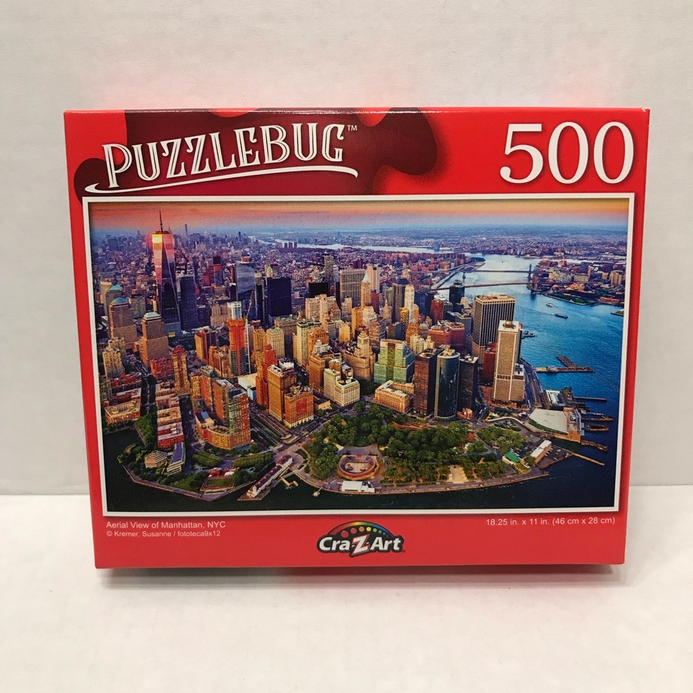 🌸$4🌸 Manhattan, NYC aerial view puzzle 500 pc Puzzlebug 18.25”x11”